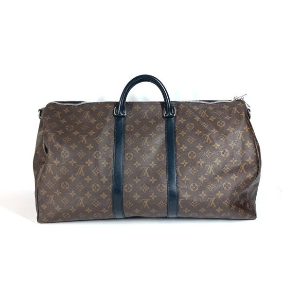 LOUIS VUITTON M56714 MonogramMacassar KeepallBandouliere55 Hand Bag Duffle Bag - Picture 9 of 13